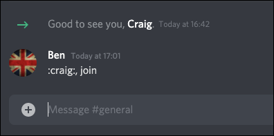 El comando de unión del bot de Discord Craig