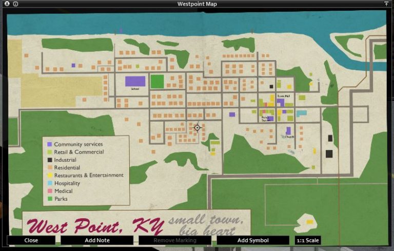 Proyecto Zomboid West Point Map