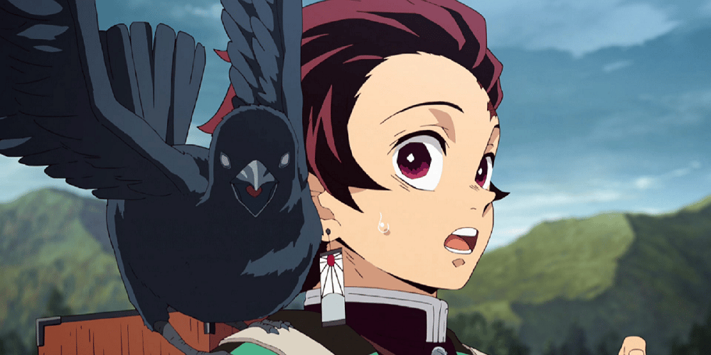 Demon Slayer Tanjiro y su cuervo